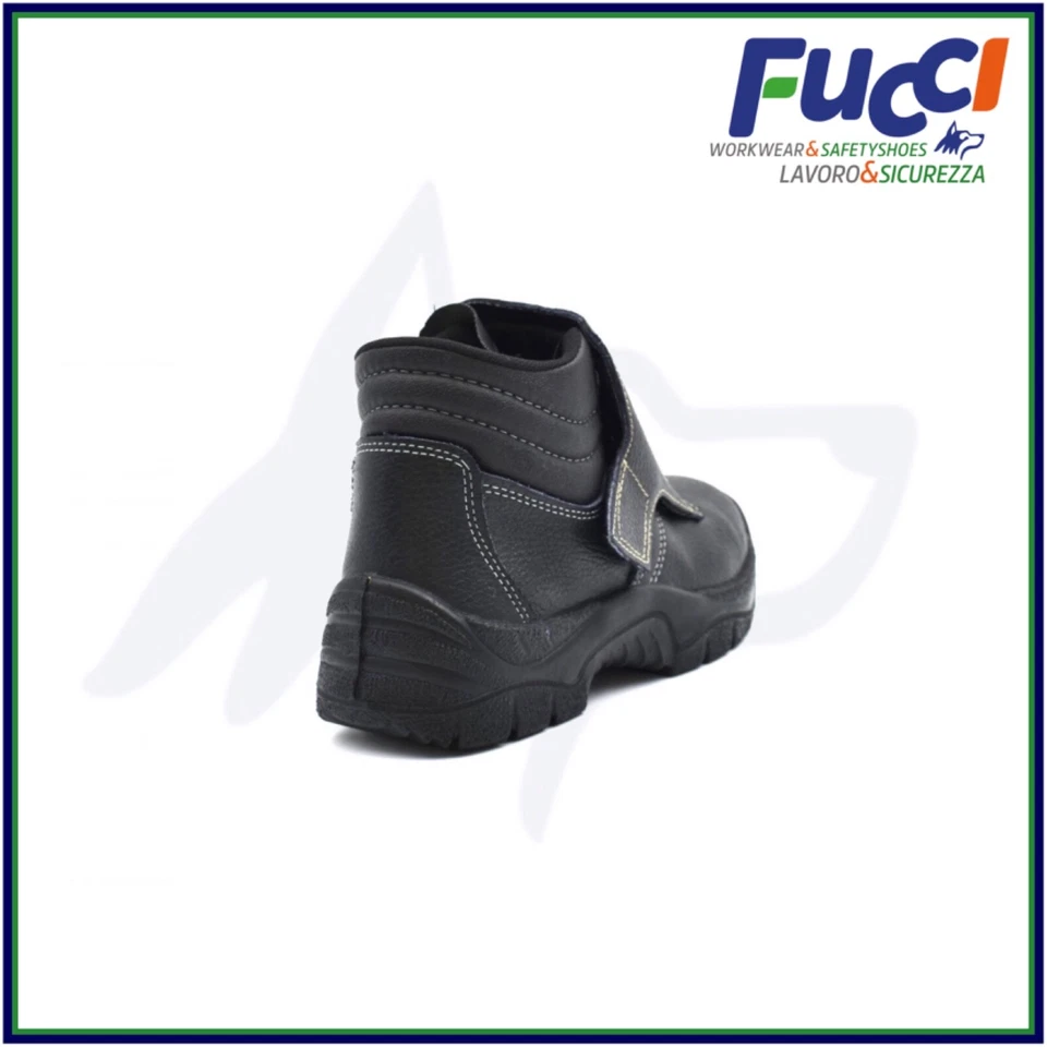 Scarpe Antinfortunistica Saldatore alte nere S3 Scarpe da lavoro leggere Uomo - Immagine 2 di 4