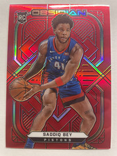 2020-21 Obsidian Saddiq Bey Rookie Card RC Electric Etch Red Flood #159