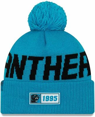 NFL Carolina Panthers Road Sideline 2019 Bobble Wollmütze cuffed knit NewEra
