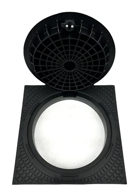 MEGAA STORE Schachtabdeckung Schachtdeckel Kanaldeckel Deckel Quadratisch 50cm X 50cm DN400