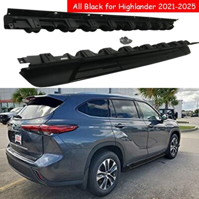 Full Black Running Board fits for Highlander 2021-2025 Side Step Nerf Bar 2PCS