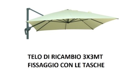 Telo Di Ricambio Per Ombrellone Gardenia Venezia 3x3 - Colore Ecrù Con Flaps Laterali - Foto 7