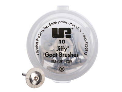 Ultradent 1029 Jiffy Goat Hair Brush Use With Diamond Polish Dental System 10/Pk