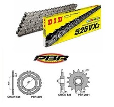 Catena Yamaha TDM 900 2002 2012 KIT Trasmissione DID VX3 525 Corona Pignone moto