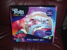 Trolls World Tour Kids Bedding Super Soft Microfiber Sheet Set 4 Piece Full Size