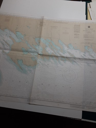 NOAA carte nautique du lac Huron # 14885 Port Dolomite Marquette Island.....