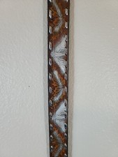 Tan Leather Belt With Eagles Hand Tooled Full Grain Cowhide Size 32"