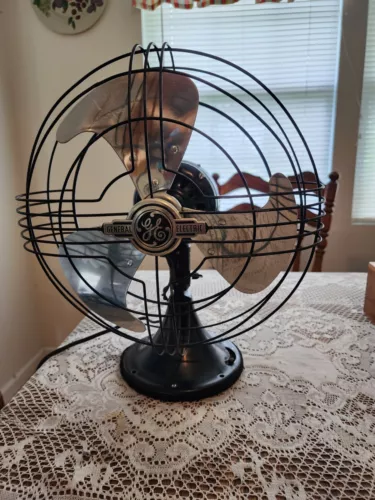 Vintage 1930's ? GE Vortalex 12 " Oscillating Fan At1 78x191   X12634 3 Blade  