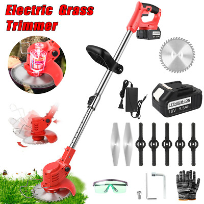 Electric Cordless Grass String Trimmer Weed Eater Lawn Mower
