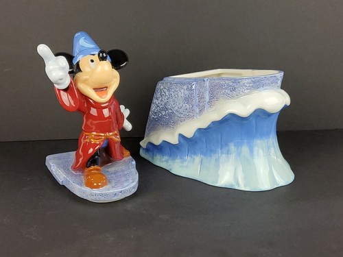 Disney Fantasia Mickey Mouse Sorcerer's Apprentice Vintage Ceramic Cookie Jar - Picture 6 of 10