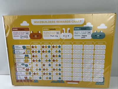 Whizbuilders Rewards Chart - Chore Chart - Child Learning Tool - NEW Sealed