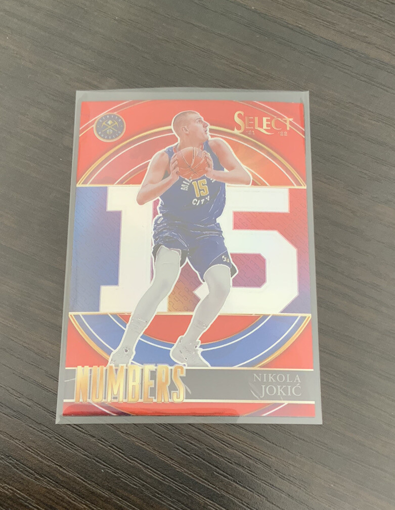 2021-22 Panini Select Nikola Jokic Numbers Red Prizm Card 2021-22 Panini Select Nikola Jokic Numbers Red Prizm Card