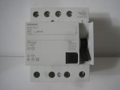 SIEMENS FI Schutzschalter Fehlerstromschutzschalter 4-polig 25A 0.03A 5SM3342-6 - Picture 2 of 4
