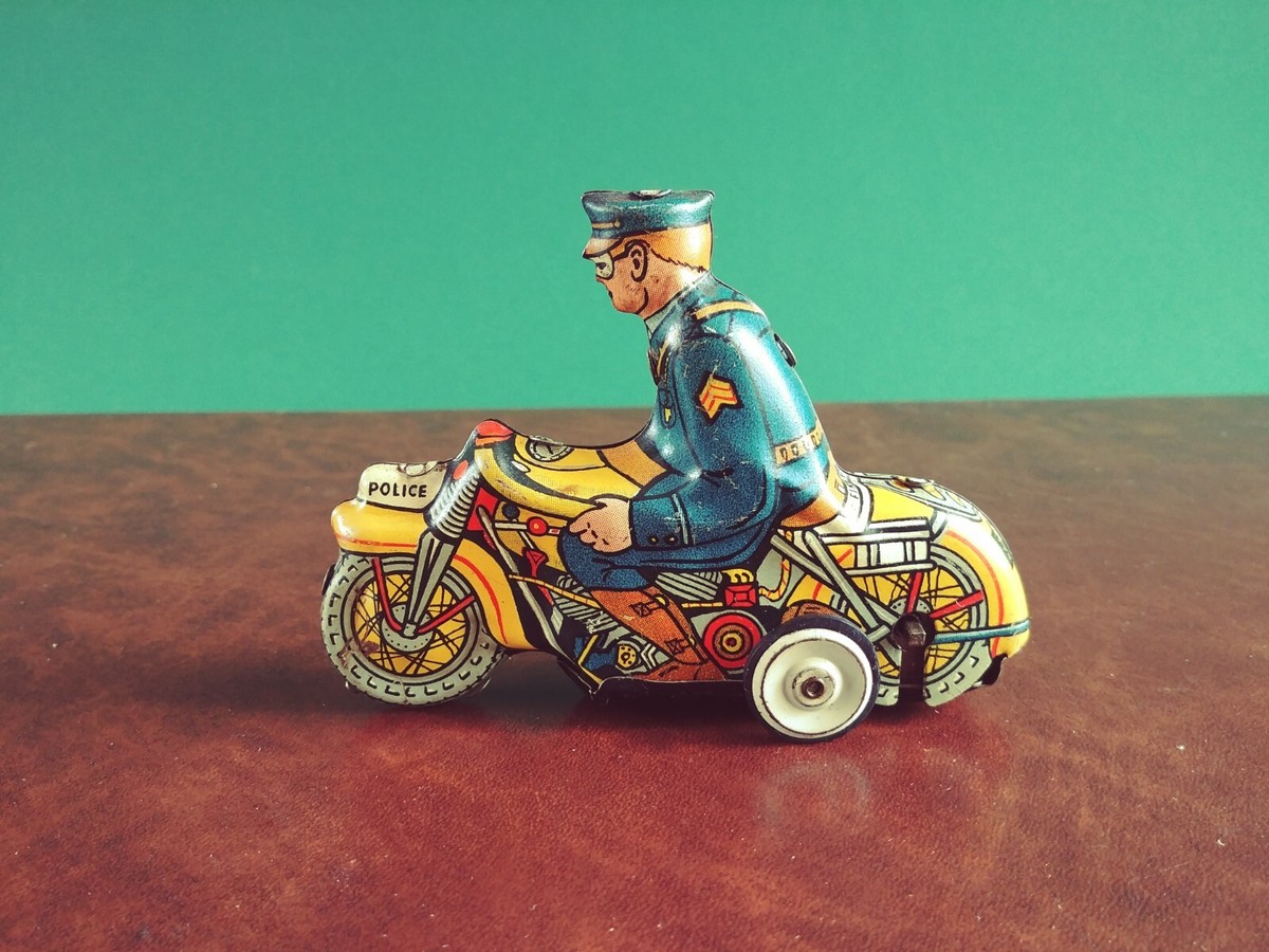 Marx Toys Tin Wind-up Tricky Police Motorcycle Tinplate | eBay