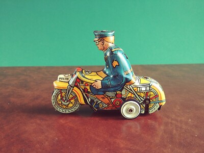 Marx Toys Tin Wind-up Tricky Police Motorcycle Tinplate | eBay