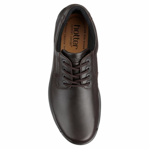 Mens Hotter lace-up Dual Fit Shoe Burton Brown RRP £99 - Picture 2 of 4