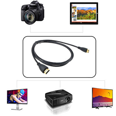 PwrON Mini HDMI AV TV Video Cable for FujiFilm Finepix S8500 S8400/W