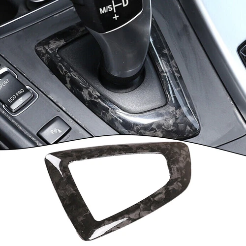 Real Forged Carbon Fiber Gear Shift Panel Cover Trim Kit for BMW F30 F34 GT - Bild 1 von 7