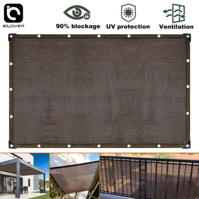 ICLOVER Sun Shade Cloth Privacy Screen Fabric With Grommets Patio Garden Pergola Canopy