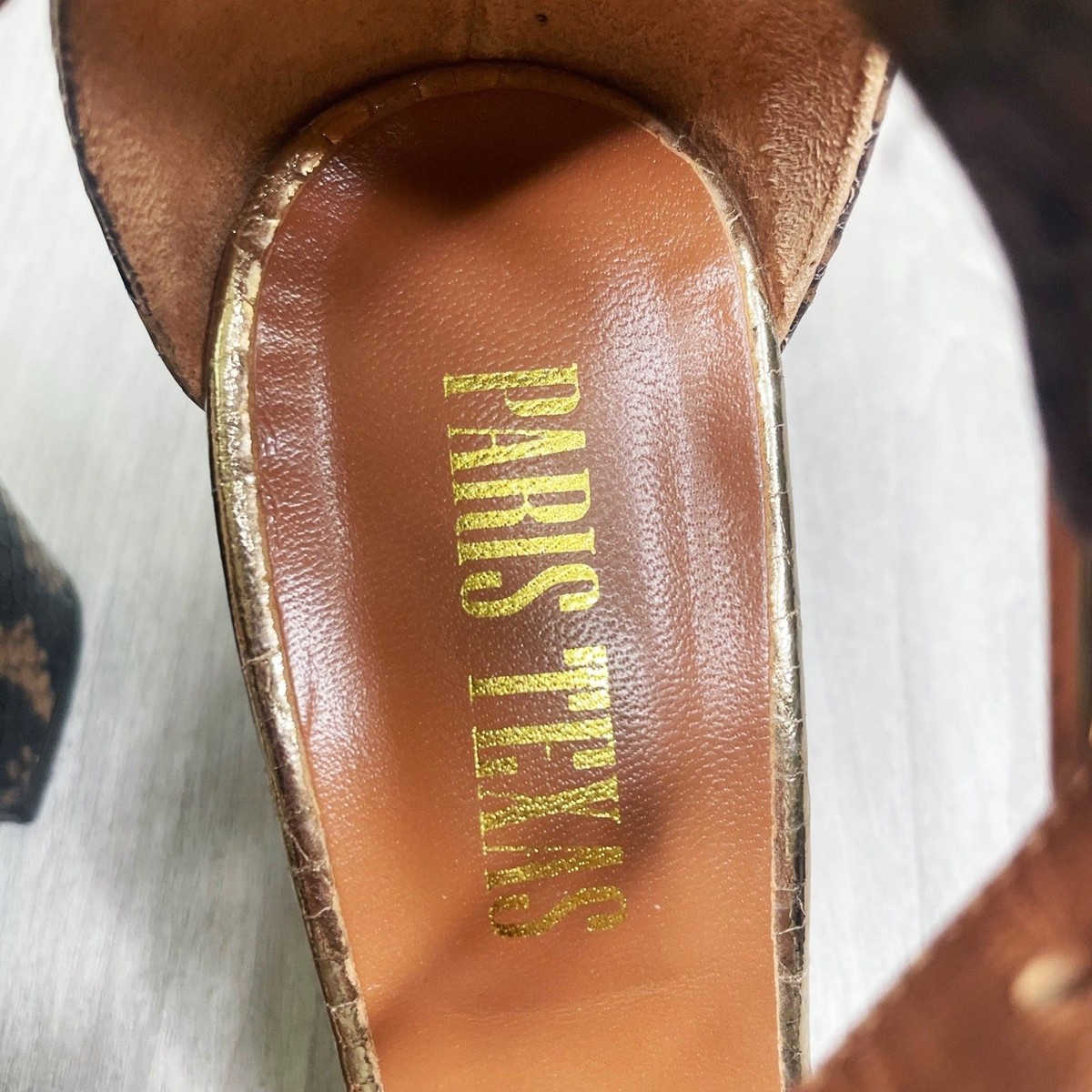 Paris Texas Snake Strappy Sandals | eBay