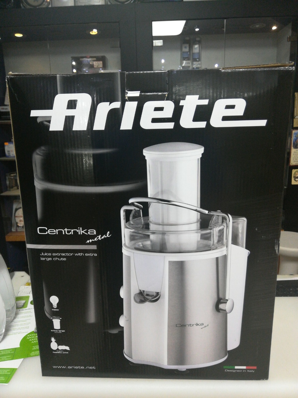Ariete 173 Centrika Metal Centrifuga Compatta per Succhi Freschi e Genuini
