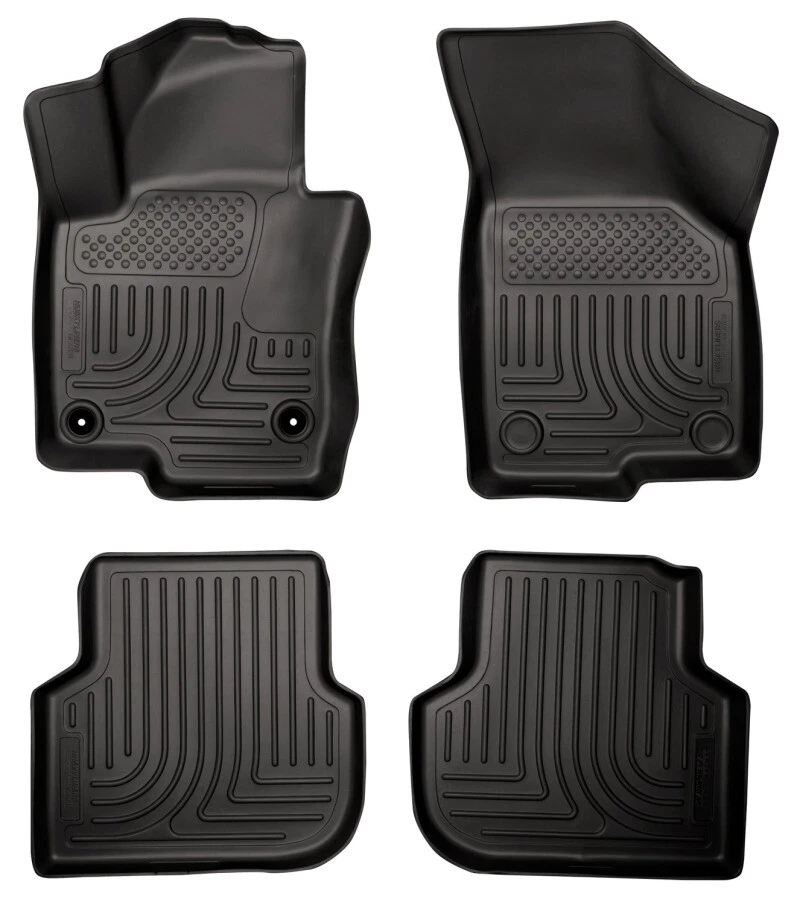 Combo de revestimientos Husky para Volkswagen Jetta WeatherBeater 2011 revestimientos de piso negros Foto 2 de 4