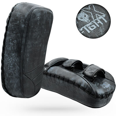 FOX-FIGHT Paar BLACK LEGEND Schlagpolster Schlagpratzen Handpratzen Pratze Leder