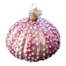 Old World Christmas Pink Purple Sea Urchin Glass Tree Ornament OWC 3"