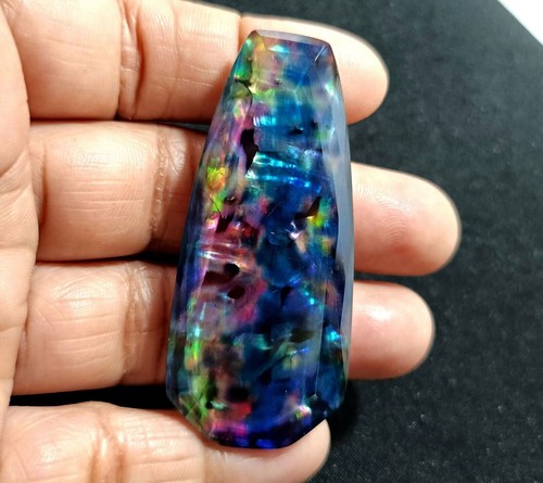 80 Ct Ammolite Opale-Like Bio Fantasia Doppio Sciolto Rara PIETRA PREZIOSA - Foto 3 di 7