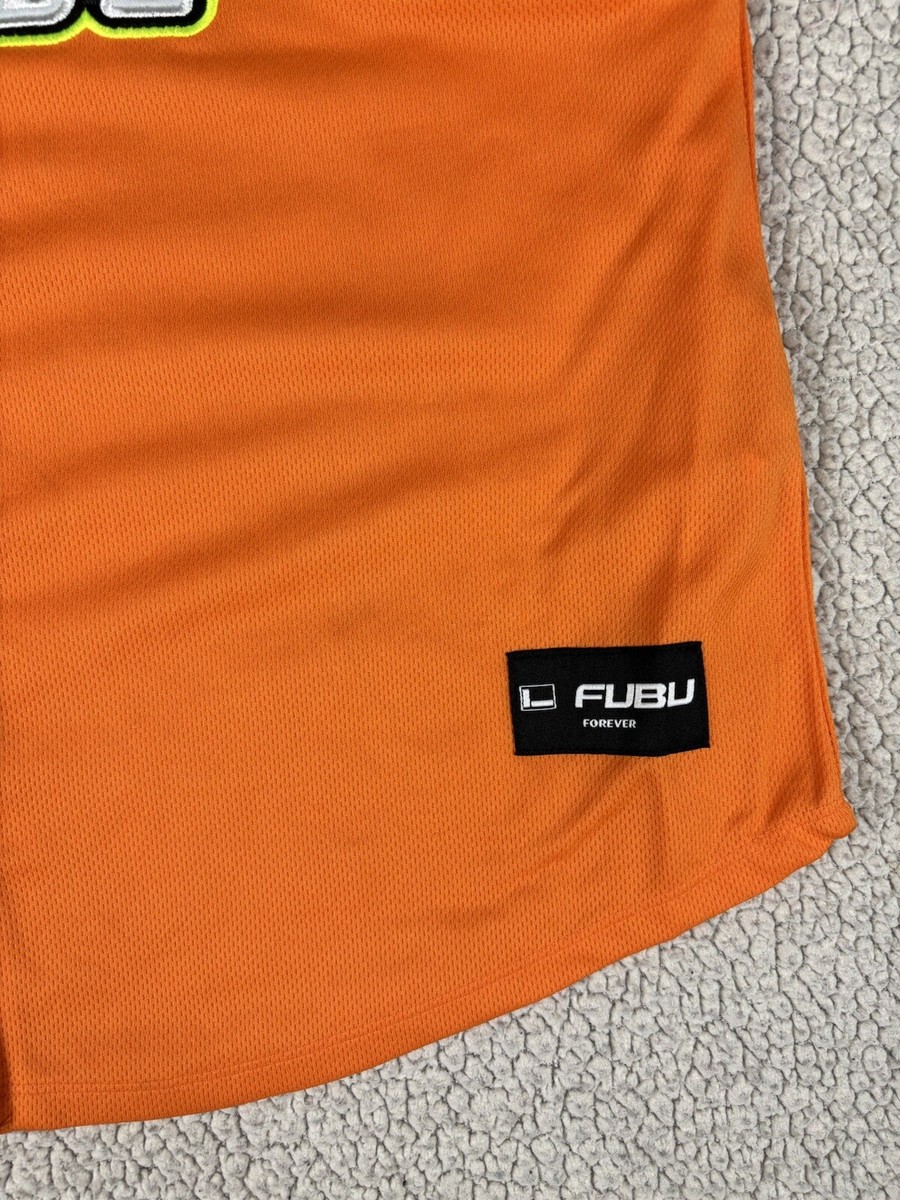 FUBU 05 Baseball Jersey Orange Women's Size Small Sports Forever