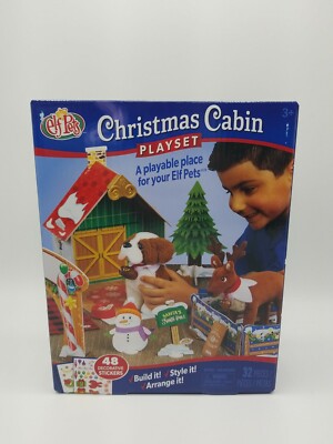 Elf Pets Christmas Cabin Playset, Build It, Style It And Arange It. New