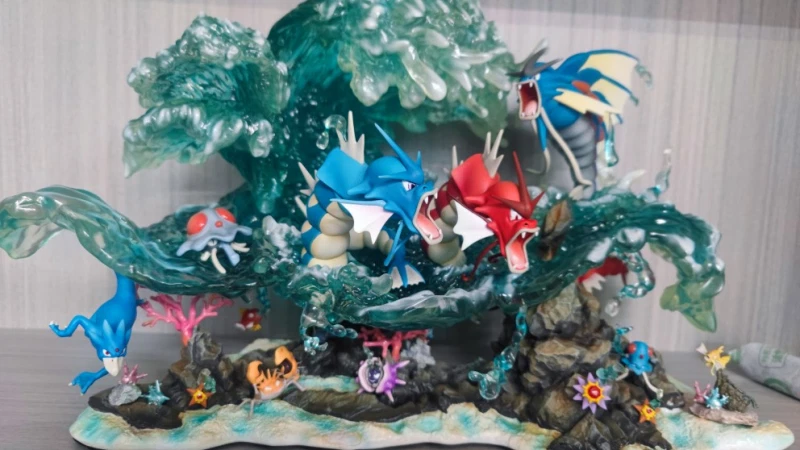 Gene Studio Gyarados 树脂雕像收藏品 Gyarados 场景 40 厘米玩具原版 — 第 2/4 张图片