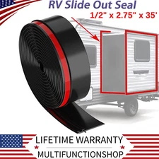1/2"x2.75"x35' RV Trailer Slide Out Wiper Seal Camper Travel Rubber Weather Seal