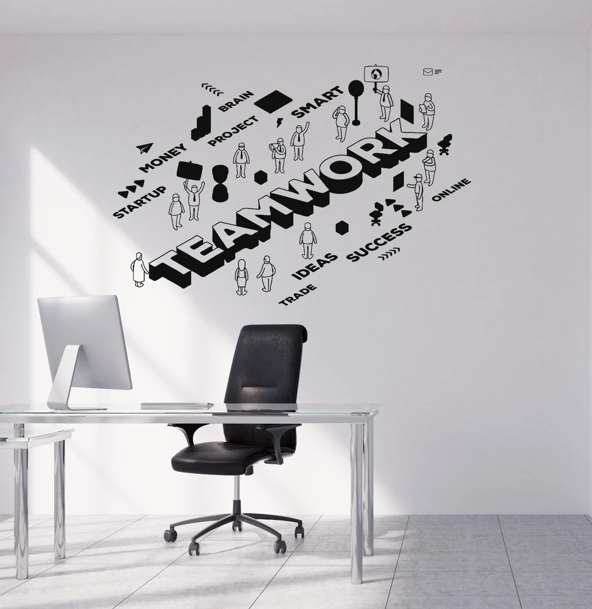 Vinyl Wall Decal Teamwork Team Office Worker Success Business