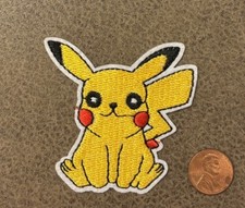 Pikachu Pokeman Patch, Iron On/Sew On
