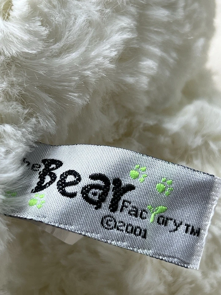 Vintage 2001 The Bear Factory White Bear Soft Plush Animal 10” - Image 4 of 4