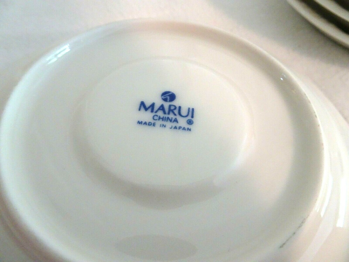 最終値下げ w. Cup China Bone Marui Vintage 6 Japan In Saucers-Made 標本用品
