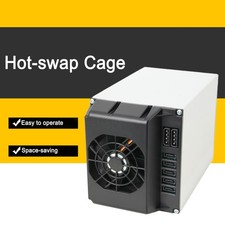New Hot Swap Cage 5-Bay 3 x 5.25" Drive Bays 5x SATA 3.5" HDD / 2.5" HDD SAS HDD
