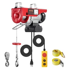 VEVOR Electric Hoist 440lbs Crane Winch with Wired Remote Control 480W 110V