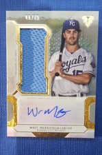 2018 Topps Triple Threads Single Jumbo Relics Whit Merrifield /75 Auto Gold 