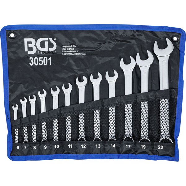 BGS Maul-RingschlüSsel-Satz SW 6 - 22 Mm 12Tlg. - 30501-image
