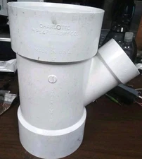 Charlotte Pipe 6-in x 6-in x 3-in PVC DWV Reducing Wye pvc006012200