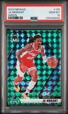 2024 PANINI MOSAIC GREEN #195 JA MORANT PSA 10
