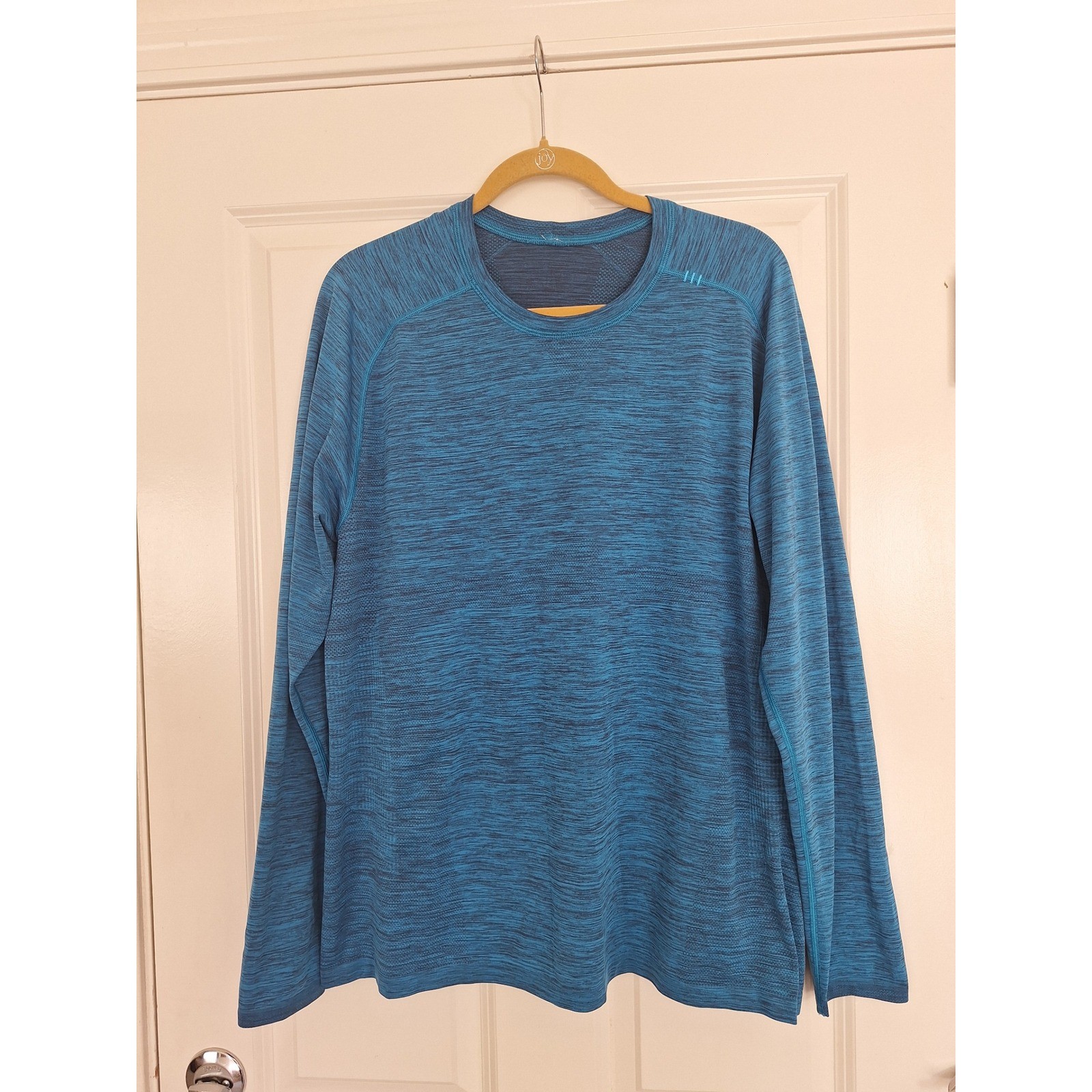 Lululemon Men's Solid Blue Long Sleeve T Shirt Size XXL