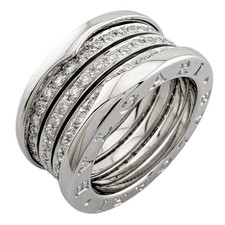 BVLGARI Ring US 6 1/8 EU52 K18 white gold dia...