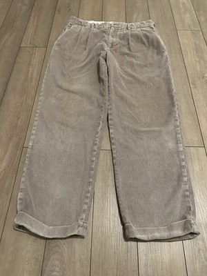 Vintage Brooks Brothers Elliot Corduroy Pants 35X30 Cuffed Y2K Pleated Brown