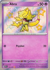 Abra 148/091 Shiny Rare Paldean Fates Pokemon Holo Near Mint