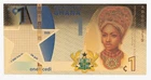 2020 Republic of Ghana 1/1000 oz Gold African Liberty Foil Note - 1017B