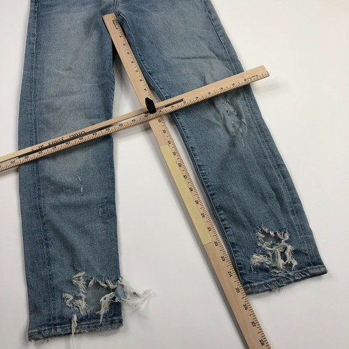 AGOLDE Sophie Distressed Jeans 26 (Fit 28W 25.5L) Blue Skinny Cropped Crop Rip - Picture 4 of 10