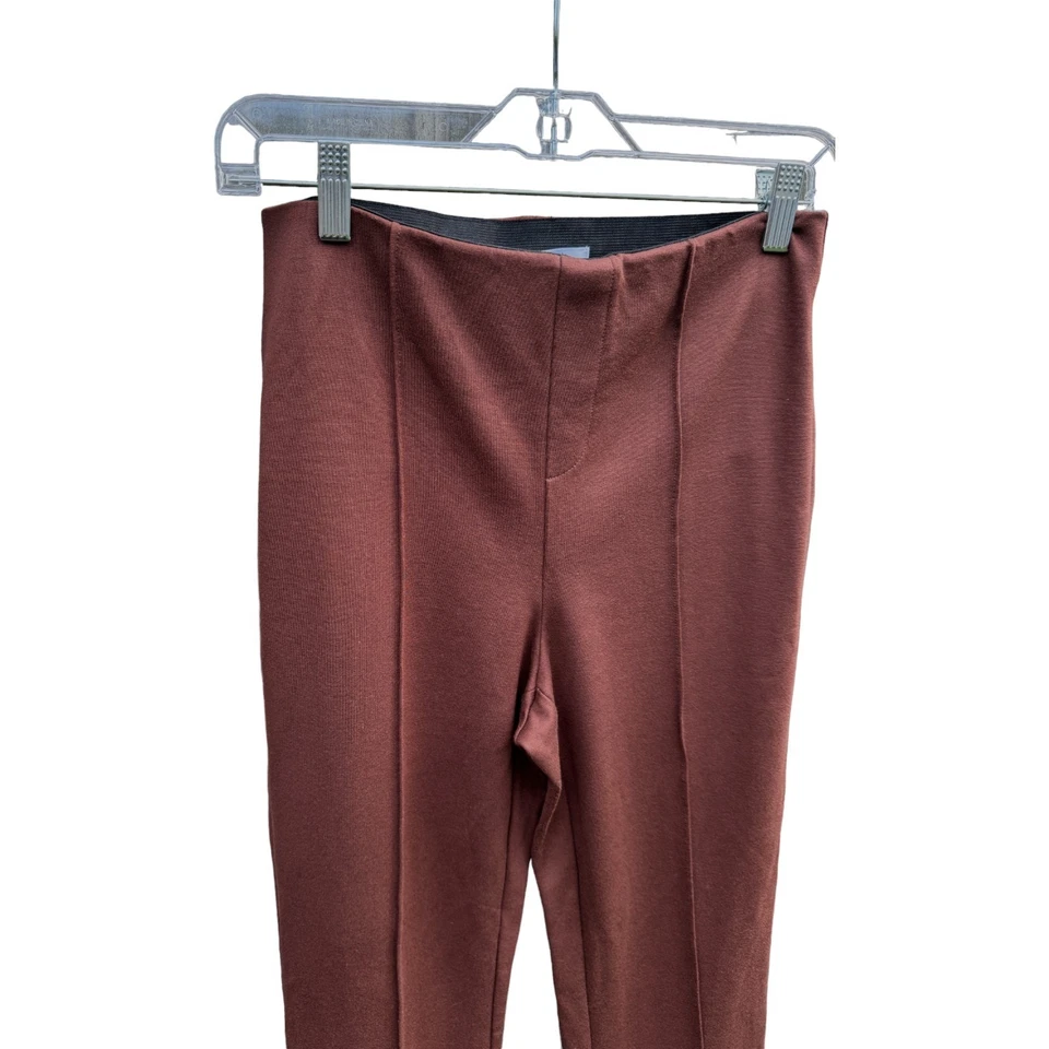 Peace Love World Ponte Split Hem Pants Chocolate Brown XS - Image 2 of 4